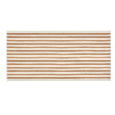 Blomus Arto Stripes Bath TowelMoonbeam/amber Brown from B&Q