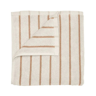Blomus Arto Set Of 2 Narrow Stripes Guest Hand TowelMoonbeam/amber Brown from B&Q
