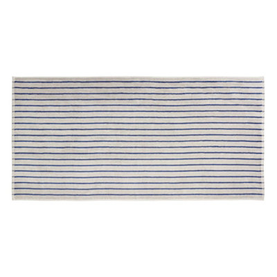 Blomus Arto Narrow Stripes Bath TowelMoonbeam/mazarine Blue from B&Q
