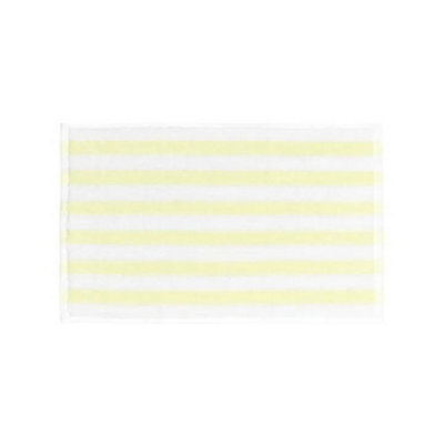 B&Q -  Arto Set Of 2 Wide Stripes Guest Hand TowelWhite/transparent Yellow
