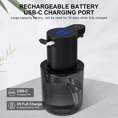 400Ml Electric Automatic Liquid Soap Dispenser, Battery Display, 4 ...