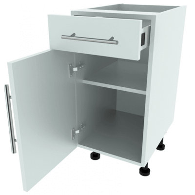 400mm Drawer Line Base Kitchen Cabinet - 720mm High - Soft-Close Drawer ...