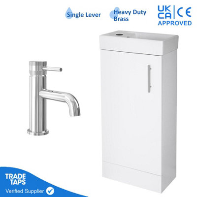 400mm Freestanding Bathroom Vanity Unit with Basin & Chrome Tap