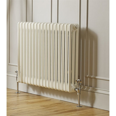 400mm (H) x 1190mm (W) - White Horizontal Radiator (New Yorker Classic) - 4 Columns - (0.6m x 1.19m) - Depth 148mm