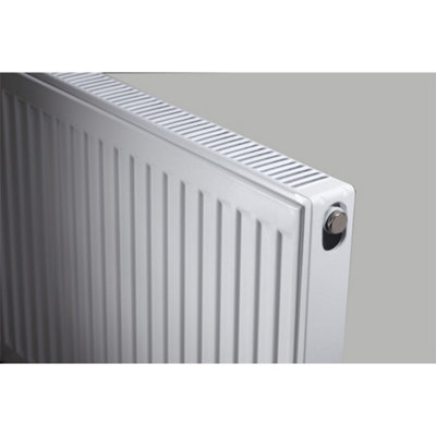 400mm (H) x2000mm (W) - Type 11 Radiator - Single Panel Convector - White Enamel (RAL 9016) - (0.4m x 2m) (16" x 79")