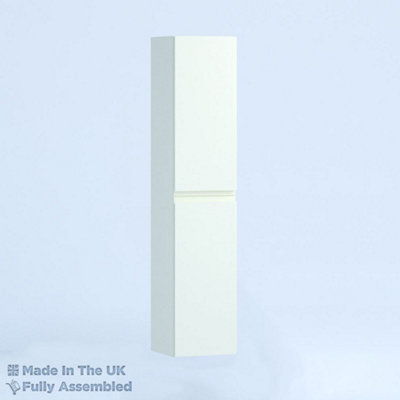 400mm Tall Wall Unit - Lucente Gloss Cream - Left Hand Hinge