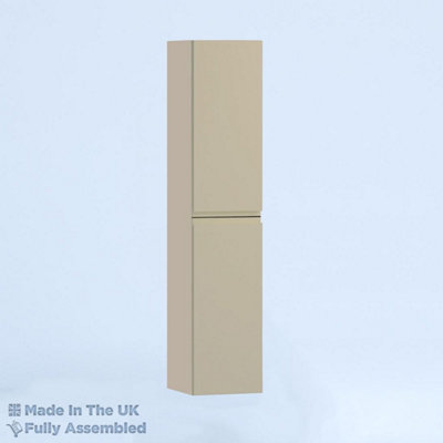 400mm Tall Wall Unit - Lucente Matt Cashmere - Left Hand Hinge