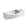 400mm Wall Hung Curved Basin 1 Tap Hole
