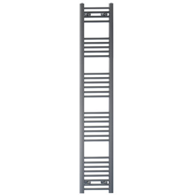400mm x 1700mm Anthracite Grey Heated Bathroom Towel Rail Radiator For Central Heating Elegant Designer In UK
