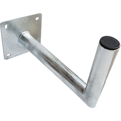 400mm x 2 Inch Galvanised L Pole Mast Satellite Dish Wall Mount Bracket