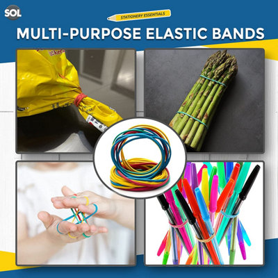 400pk Elastic Bands Rubber Bands Assorted Sizes Thick Elastic Bands Office Sturdy Strechable Rubber Band Assorted