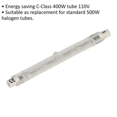 400W Halogen Tube - Energy Saving Class C Tube - Replacement Halogen Bulb - 110V