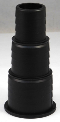 Oase Stepped Hose Tail 1 1/2 In Black from B&Q