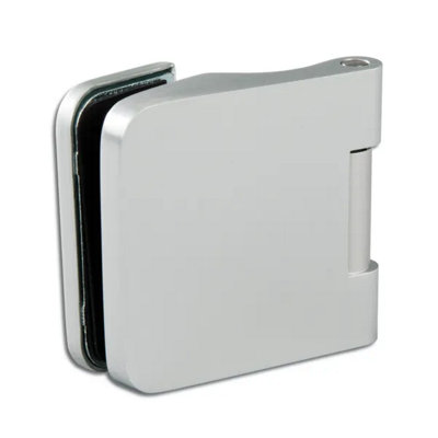 Bohle Olis Glass Door Hinge 3 PartsRoundAluminium Colour C0 from B&Q
