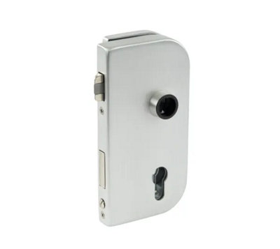 Bohle Olis Glass Door Lock Profile CylinderDin Right810 mmAluminium Colour from B&Q
