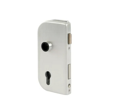 Bohle Olis Glass Door Lock Profile CylinderDin Left10 mmAluminium Colour C0 from B&Q