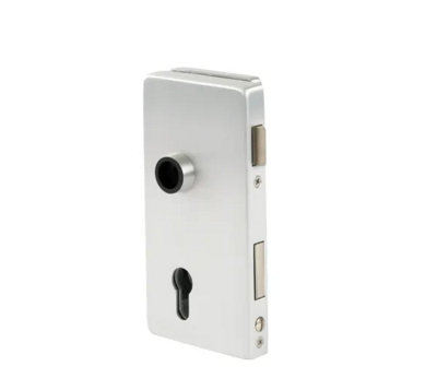 Bohle Alea Glass Door Lock Profile CylinderDin Left10 mmAluminium Colour C0 from B&Q
