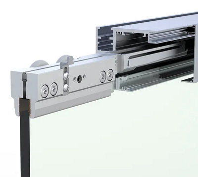 Bohle Mastertrack Ft 80 Sliding Door SetCeiling Mounted With Fixed Glazing from B&Q