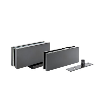 Bohle Set Alva Self-Closing Corner Fitting En 3Pt 20 PlusPt 24Black Ral 9005 from B&Q