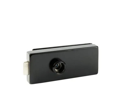Bohle Studio Private Line Glass Door Lock Non-LockingAngularBlack Ral 9005 from B&Q
