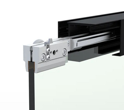 Bohle Mastertrack Ft 60 Sliding Door SetCeiling Mounting With Fixed SidelightL-2000 mmBlack from B&Q
