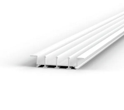 Bohle Floortrack Recessed TrackL-4000 mmFor 3 DoorsWhite from B&Q