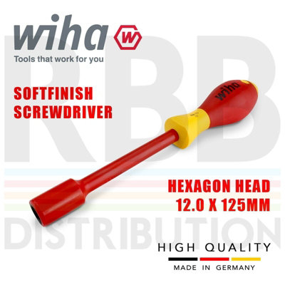 Wiha Hex Driver Screwdriver 1000V Vde Electrician 12mm Softfinish Grip 00863 from B&Q