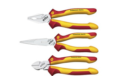 Wiha Plier Set 3Pcs Set Needle Nose Pliers Diagonal Cutter Vde Electrician 26852 from B&Q