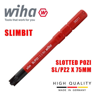 Wiha Slimbit Screwdriver Plusminus Pozidrive Sl Pz2 1000V Vde Electrician 34590 from B&Q