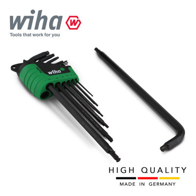 Wiha L-Key Allen Key Set Torx Ball End 13Pcs With Ergostar Holder 36487 from B&Q