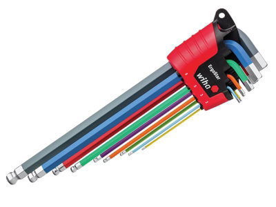 Wiha 43849 Ergostar Colour Hex Ball End L-Key Set9 Piece Wha43849 from B&Q