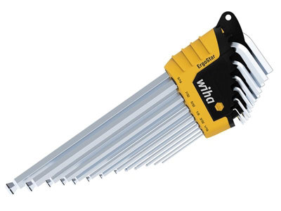 Wiha 43852 Ergostar Magicring Hex Ball End L-Key Set 13 Piece Wha43852