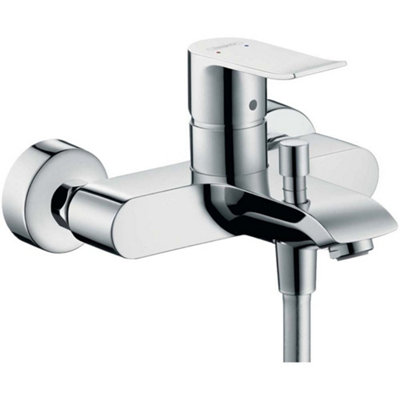 B&Q -  Metris Exposed Single-Lever Bath Mixer TapChrome181mm Spout