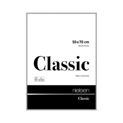 B&Q -  Classic Polished Silver Aluminium Picture Frame 50X70CmWith Float Glass And Push/turn Clips
