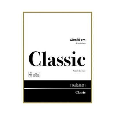 B&Q -  Classic Polished Gold Aluminium Picture Frame 60X80CmWith Float Glass And Push/turn Clips