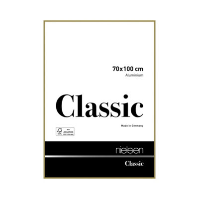 B&Q -  Classic Polished Gold Aluminium Picture Frame 70X100CmWith Float Glass And Push/turn Clips