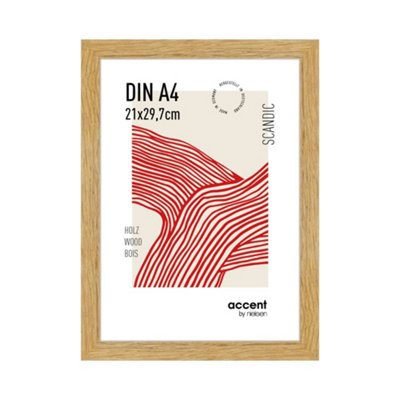 Nielsen Scandic Wooden Picture FrameOak Finish A421X29.7Cm With Float Glass And Push/turn Clips from B&Q