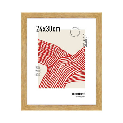 Nielsen Scandic Wooden Picture FrameOak Finish 24X30Cm With Float Glass And Push/turn Clips from B&Q