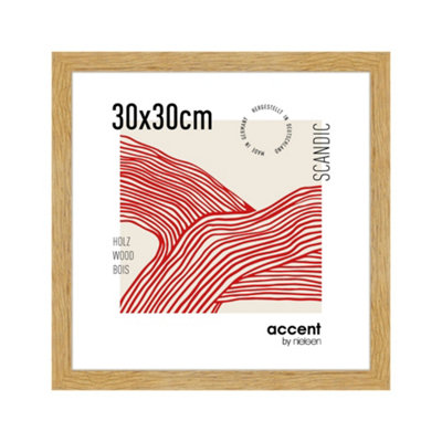 Nielsen Scandic Wooden Picture FrameOak Finish 30X30Cm With Float Glass And Push/turn Clips from B&Q