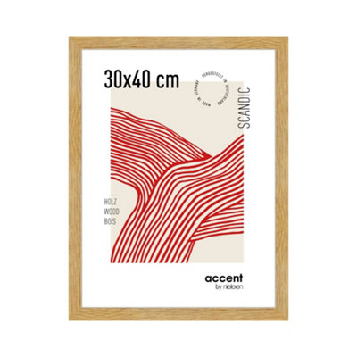 Nielsen Scandic Wooden Picture FrameOak Finish 30X40Cm With Float Glass And Push/turn Clips from B&Q