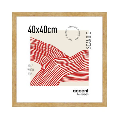 Nielsen Scandic Wooden Picture FrameOak Finish 40X40Cm With Float Glass And Push/turn Clips from B&Q