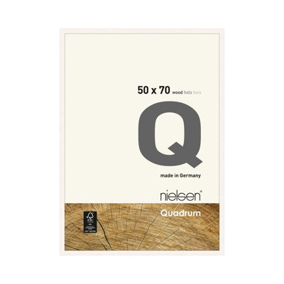 Nielsen Quadrum 50 X 70Cm Matt White Wooden Picture Frame With Float Glass And Push/turn Clips from B&Q