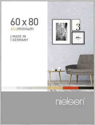 Nielsen Pixel 60 X 80 Cm Picture FrameFrosted Silver With Float Glass And Push/turn Clips from B&Q