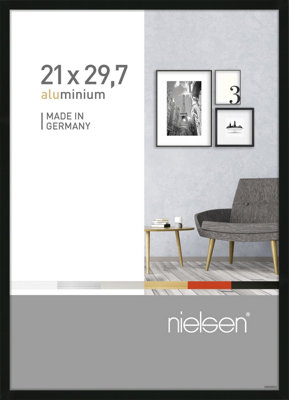 Nielsen Pixel A4 21 X 29.7 Cm Poster Frame Frosted Black With Float Glass And Push/turn Clips from B&Q