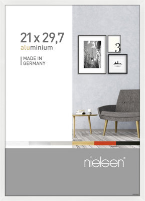 Nielsen Pixel A4 21 X 29.7 Cm Poster Frame Glossy White With Float Glass And Push/turn Clips from B&Q