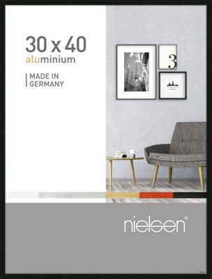 Nielsen Pixel 30 X 40 Cm Picture FrameFrosted Black With Float Glass And Push/turn Clips from B&Q
