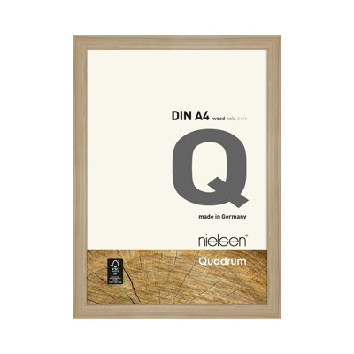 Nielsen Quadrum A4 Oak Wooden Picture Frame With Float Glass And Push/turn Clips from B&Q