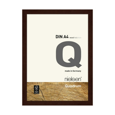 Nielsen Quadrum A4 Wenge Wooden Picture Frame With Float Glass And Push/turn Clips from B&Q