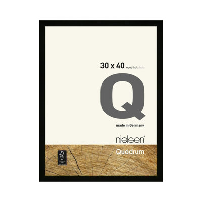 Nielsen Quadrum 30 X 40Cm Black Wooden Picture Frame With Float Glass And Push/turn Clips from B&Q