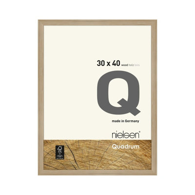 Nielsen Quadrum 30 X 40Cm Oak Wooden Picture Frame With Float Glass And Push/turn Clips from B&Q